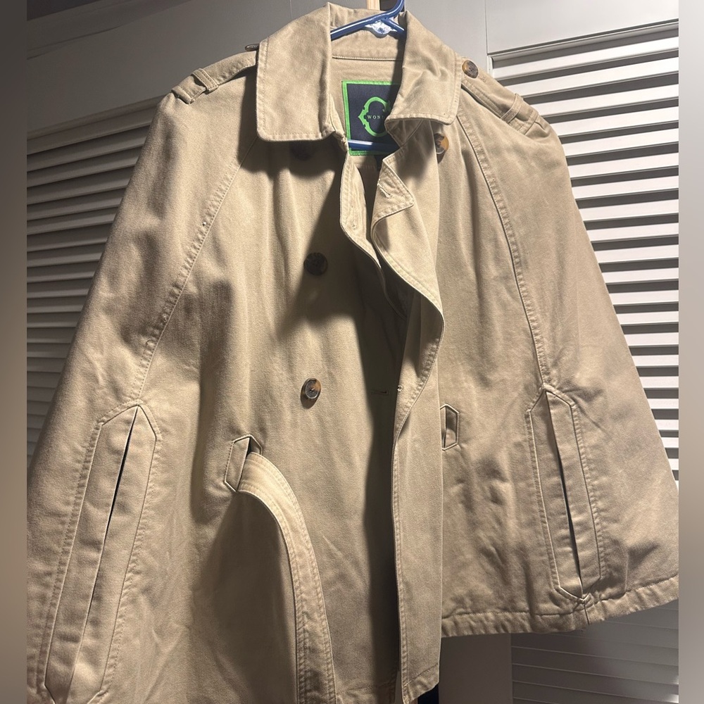 C. Wonder Beige Outerwear with Green Label